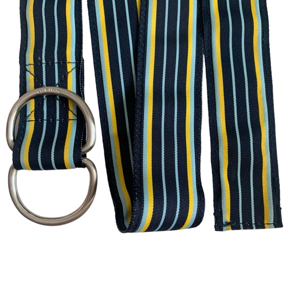 J Crew Fabric Classic Striped Ribbon Belt Size L/XL - Picture 3 of 7